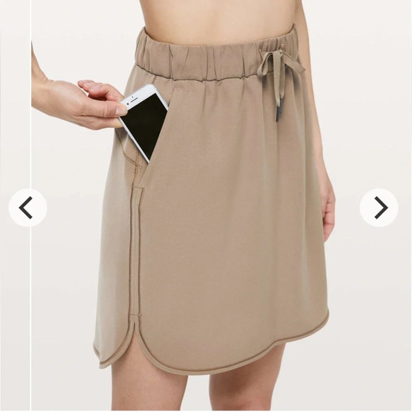 Lululemon On The  Fly Skirt
*Woven
Frontier, tan color casual, athleisure, sz 6 - Picture 4 of 16